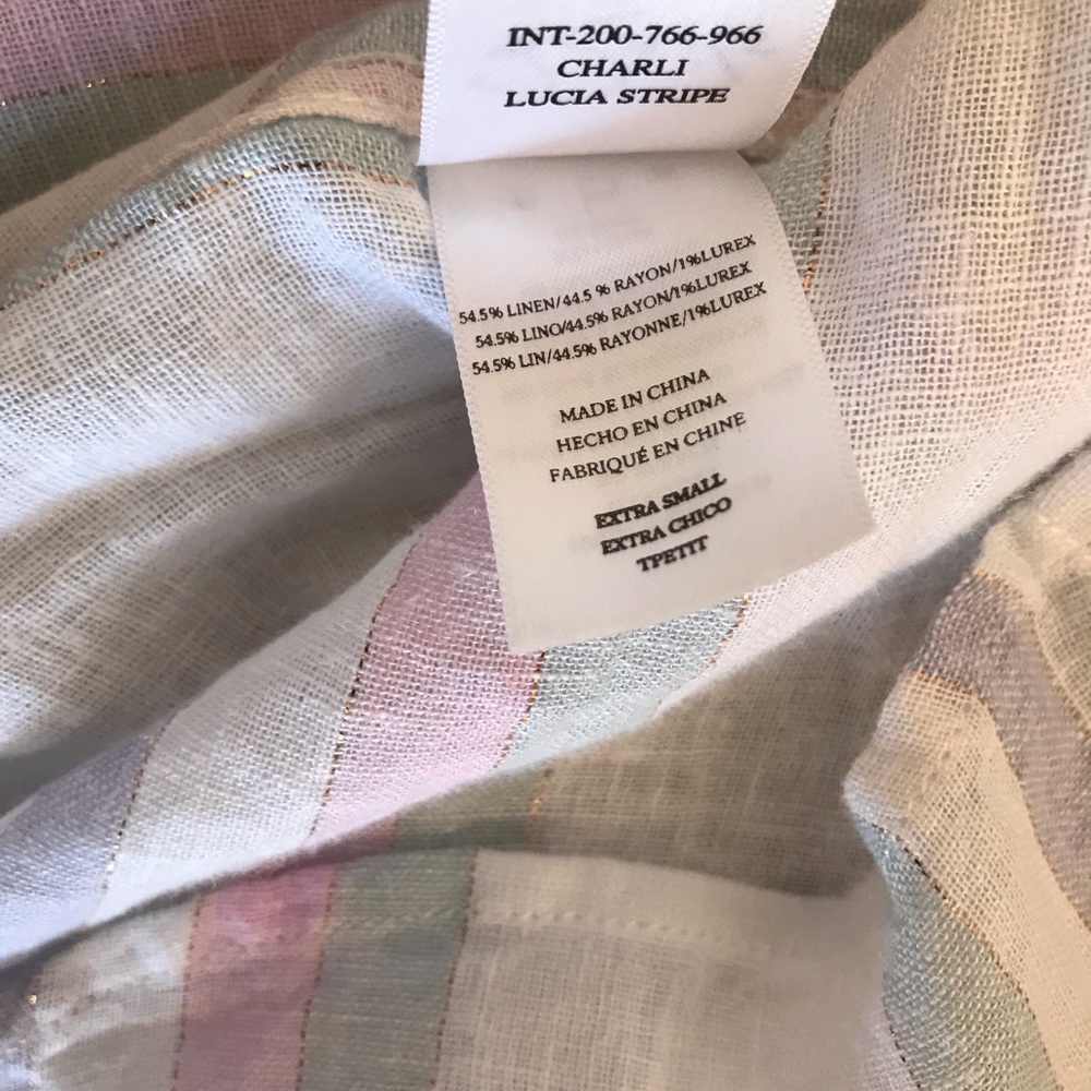 NWT Rails rainbow striped button down shirt xs - Picture 3 of 4